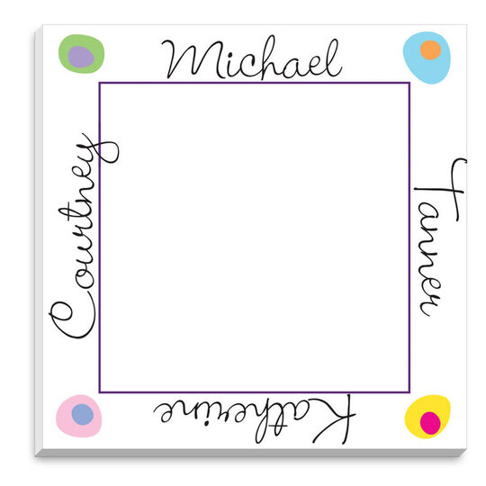 Colorful Corner Dots Notepad